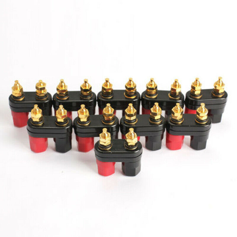 10Pcs Dual 2-way Female Banana Plug Terminal Binding Post for Speaker Amplifier