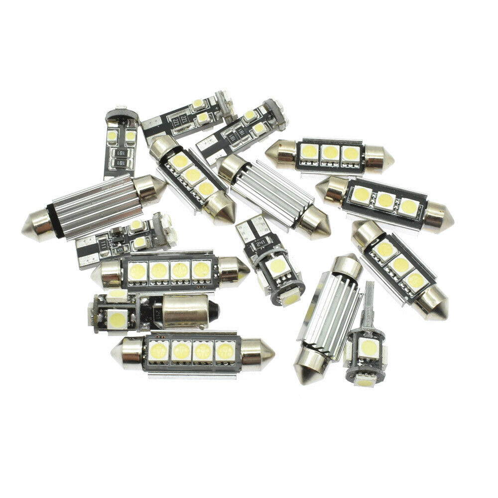 16Pcs/Set White Car LED Interior Reading Light Kit For VW Passat B6 2006-2010