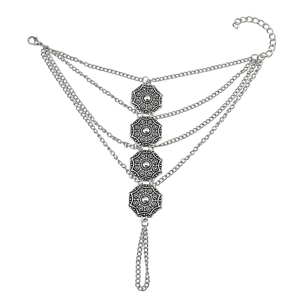 Fashion Women Girl Jewelry Bracelet Bangle Finger Ring Harness Chain Jewelry
