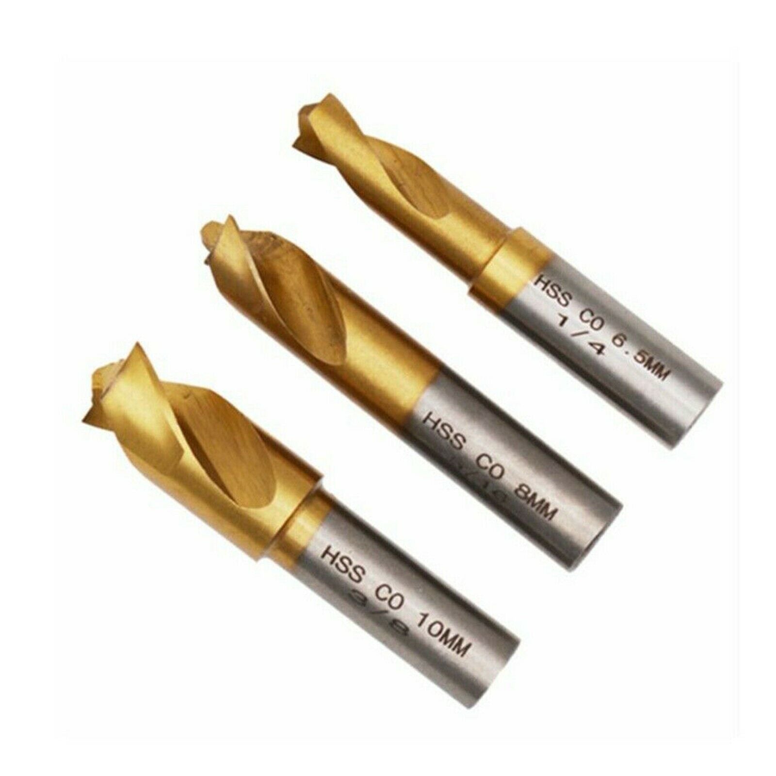 3 PCS HSS Twist Drill Bit for Hard Metal Copper Aluminum Tool 1/4 5/16 3/8