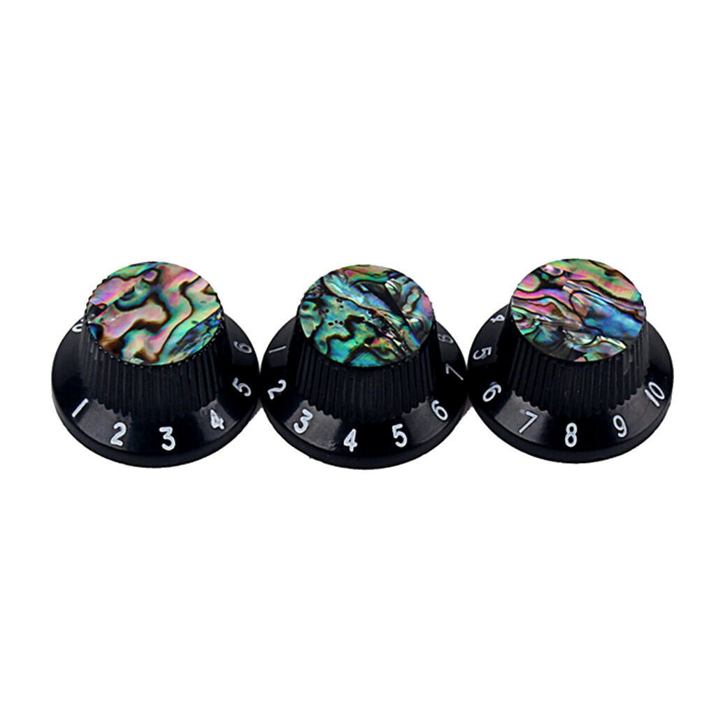 3Pcs Guitar Hat Knob for LP Guitar Accessories Parts Durable Plastic Black