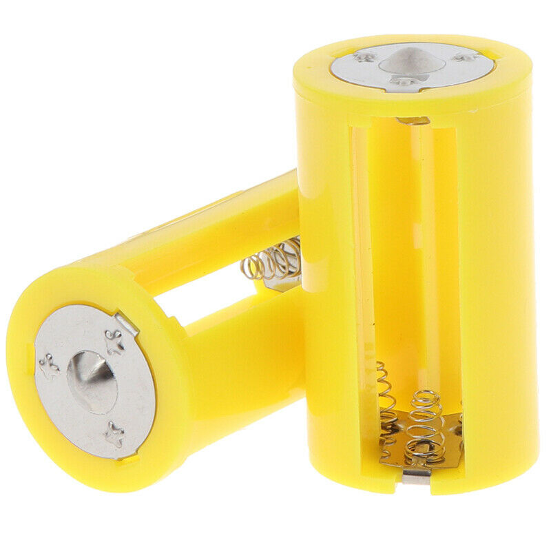 2PC 3AA to D Parallel Adapter Battery Holder Converter Adapter Switcher Case XC