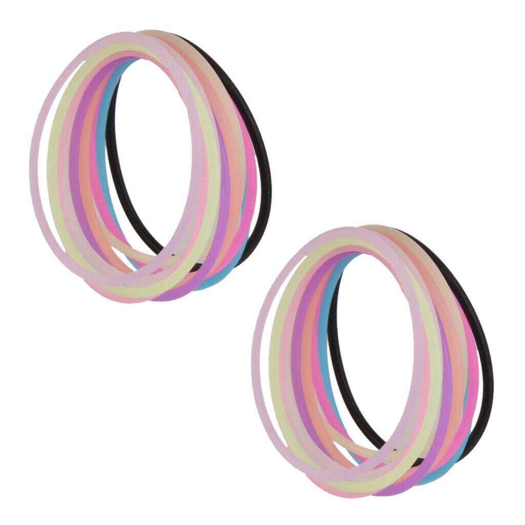 10pcs Elastic Silicone Women Girl's Hair Rope