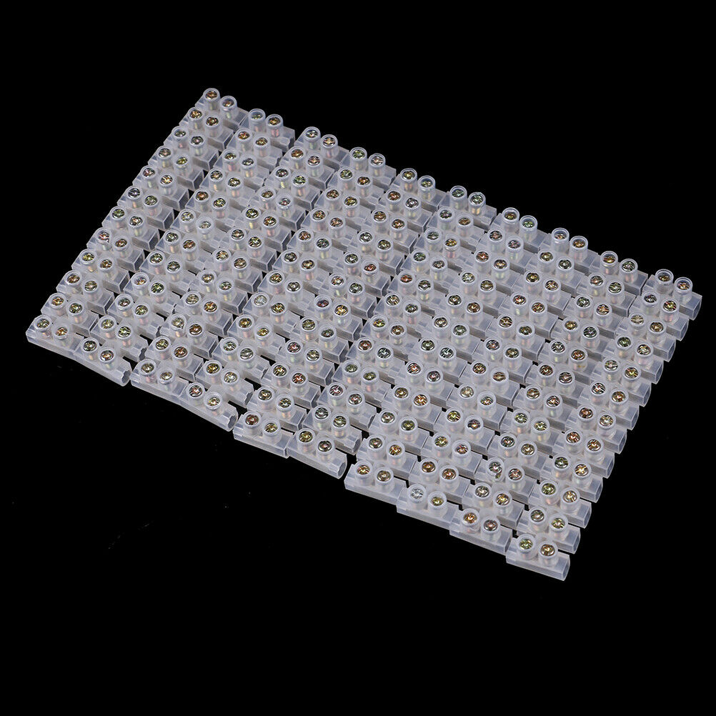 10Pcs Barrier Screw Terminal Wire Connector 3A 12-Position Block TerminalJ*DD