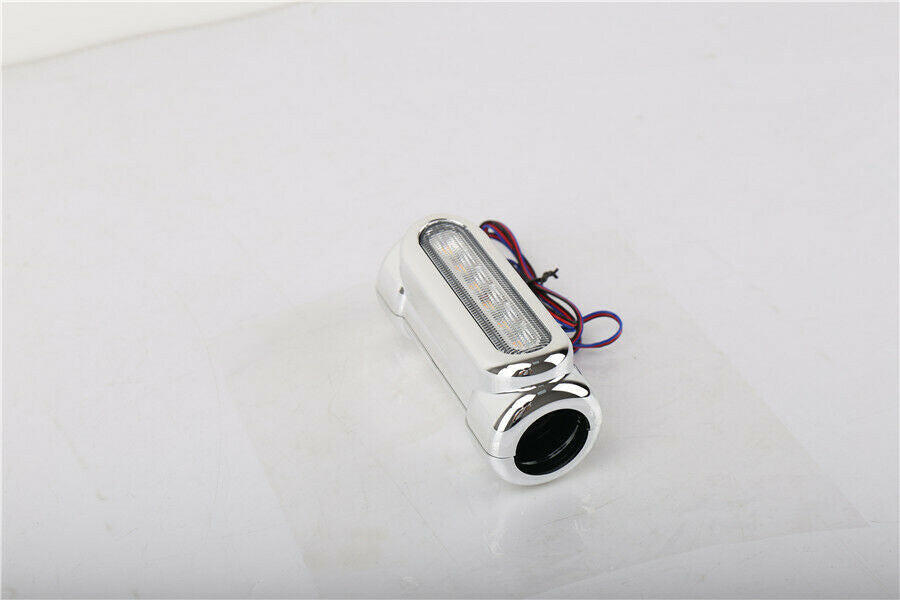 Chrome Motorcycle Highway Bar Switchback Driving Light White Amber LED Crash Bar