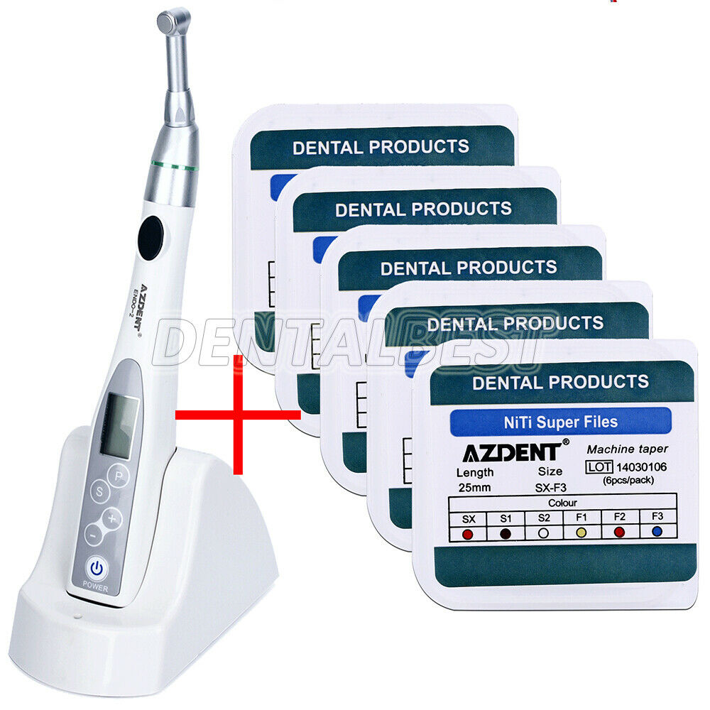 Dental Endodontic Treatment Endo Motor Cordless Handpiece+5XSuper Files AZDENT