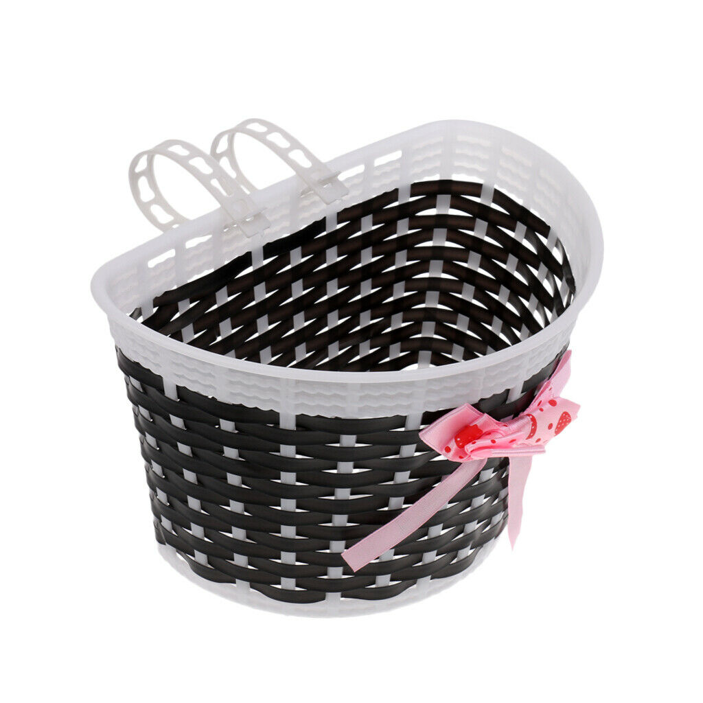 Kids Bicycle Bike Trike Handlebar Streamers Tassels + Front Basket Shopping