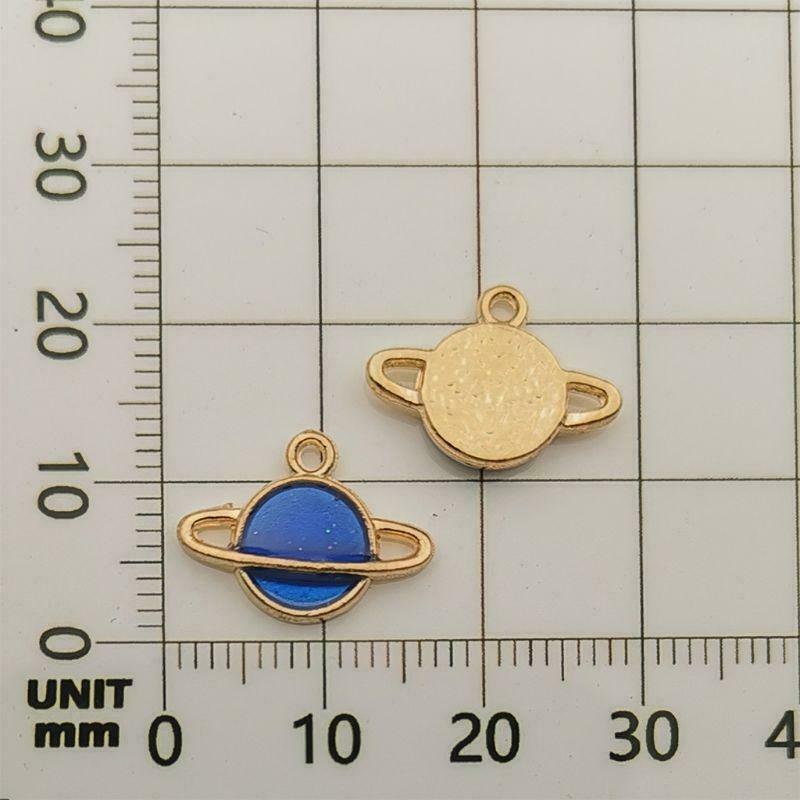 24 Pcs/pack DIY Jewelry Accessories Drop Oil Alloy Small Pendant Bracelet Moon