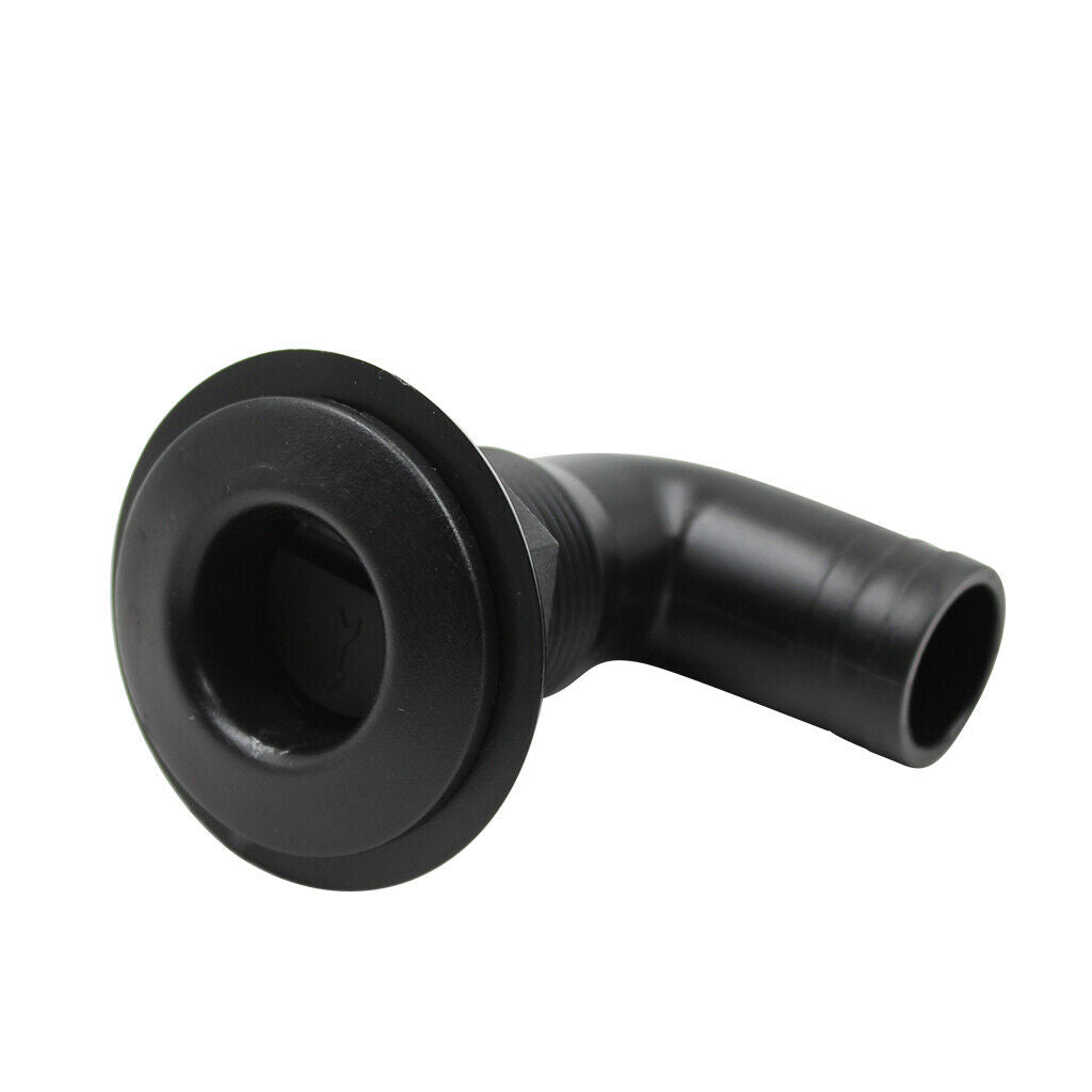 Black   Nylon   90   Degree   Plastic   1   Inch   Boat   Thru   Hull