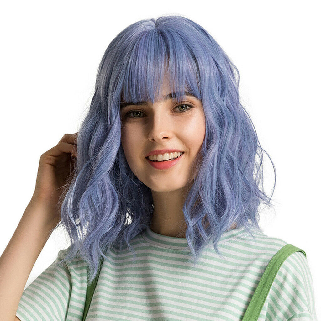 12''   Cute Bob Wig Anime Costume Fashion Heat Resistant Wigs w/ Bang