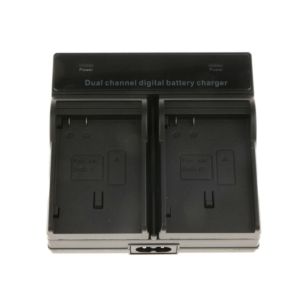 Dual Slot EN-EL15 EN-EL155e Battery Charging Charger Station for Nikon D750