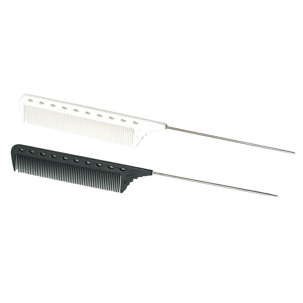 2 Pieces Salon Hairdressers Pin Tail Combs Styling Comb Heat Resistant