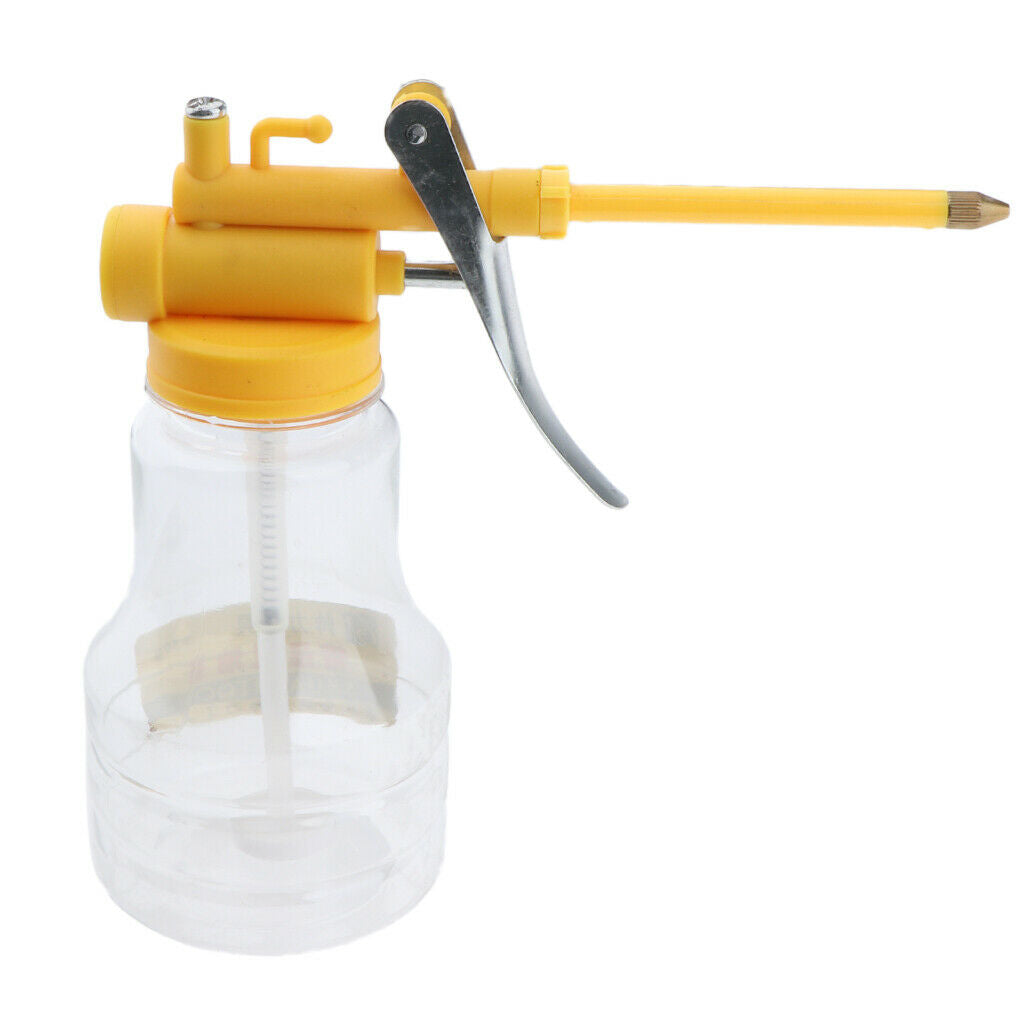 High Pressure Hand Pump Oiler Oil Pot Can Spray Gun Hose for Lubricants-350g