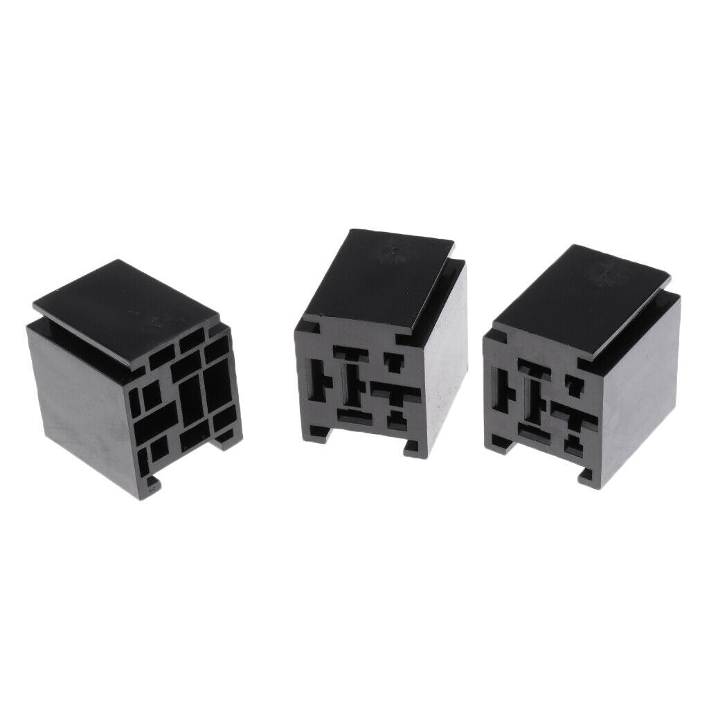 3 Pieces Automotive 80A 5 Pin Relay Socket Connector Holder With Terminals