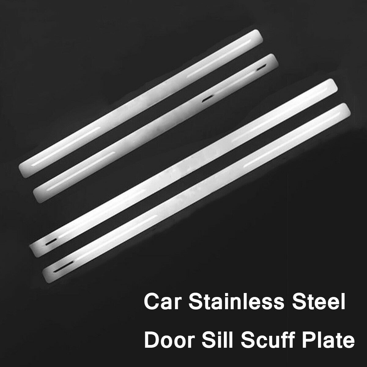 4× Front Rear Door Car Stainless Steel Door Sill Scuff Plate For 18-21 Ford F150