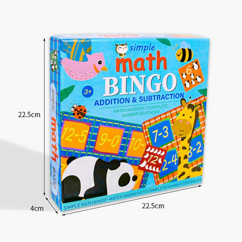 Simple Math bingo game learning education toys for children addition & subtracti