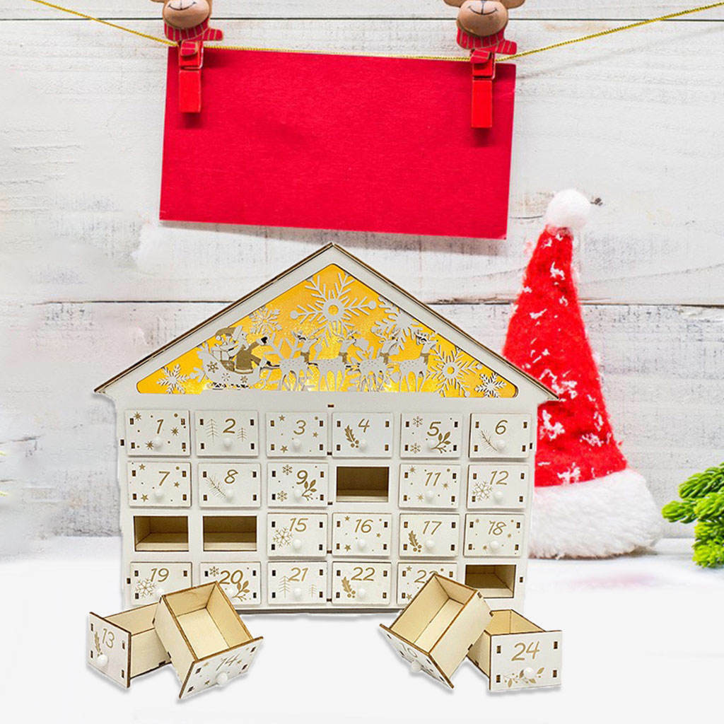 Christmas Advent Calendar 24 Storage Drawers 24 Day Holiday Decoration