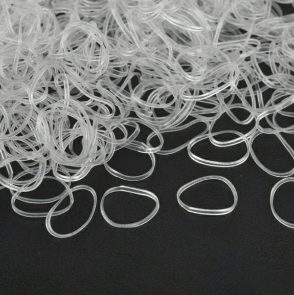 500Pcs Mini Small Clear Rubber Hair Elastic Braids Plaits Braiding Band New