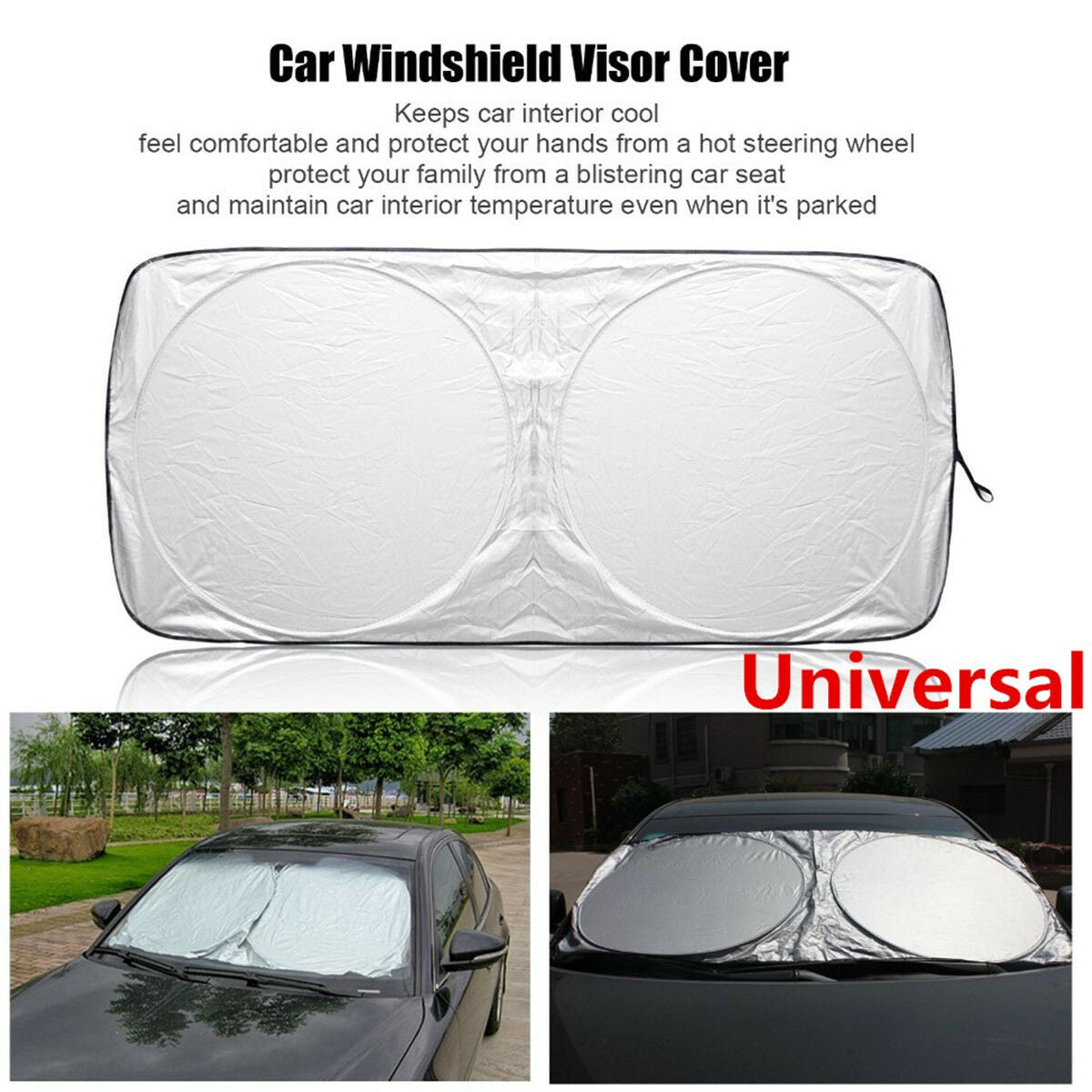 150*70cm Durable Car Front Windows Windshield UV Visor Shade Sun Protect Cover