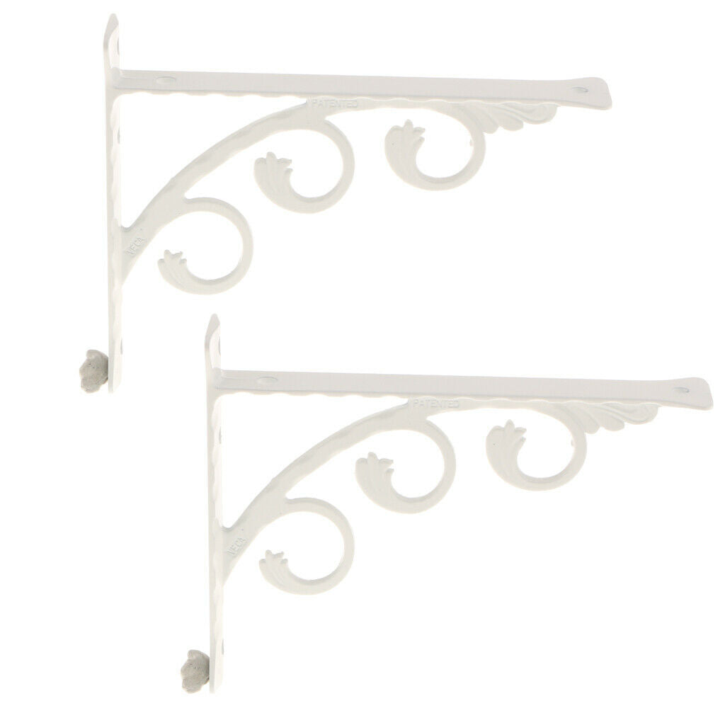 4pcs Rustproof Metal Wall Shelf Bracket Corner Bracket-L / M