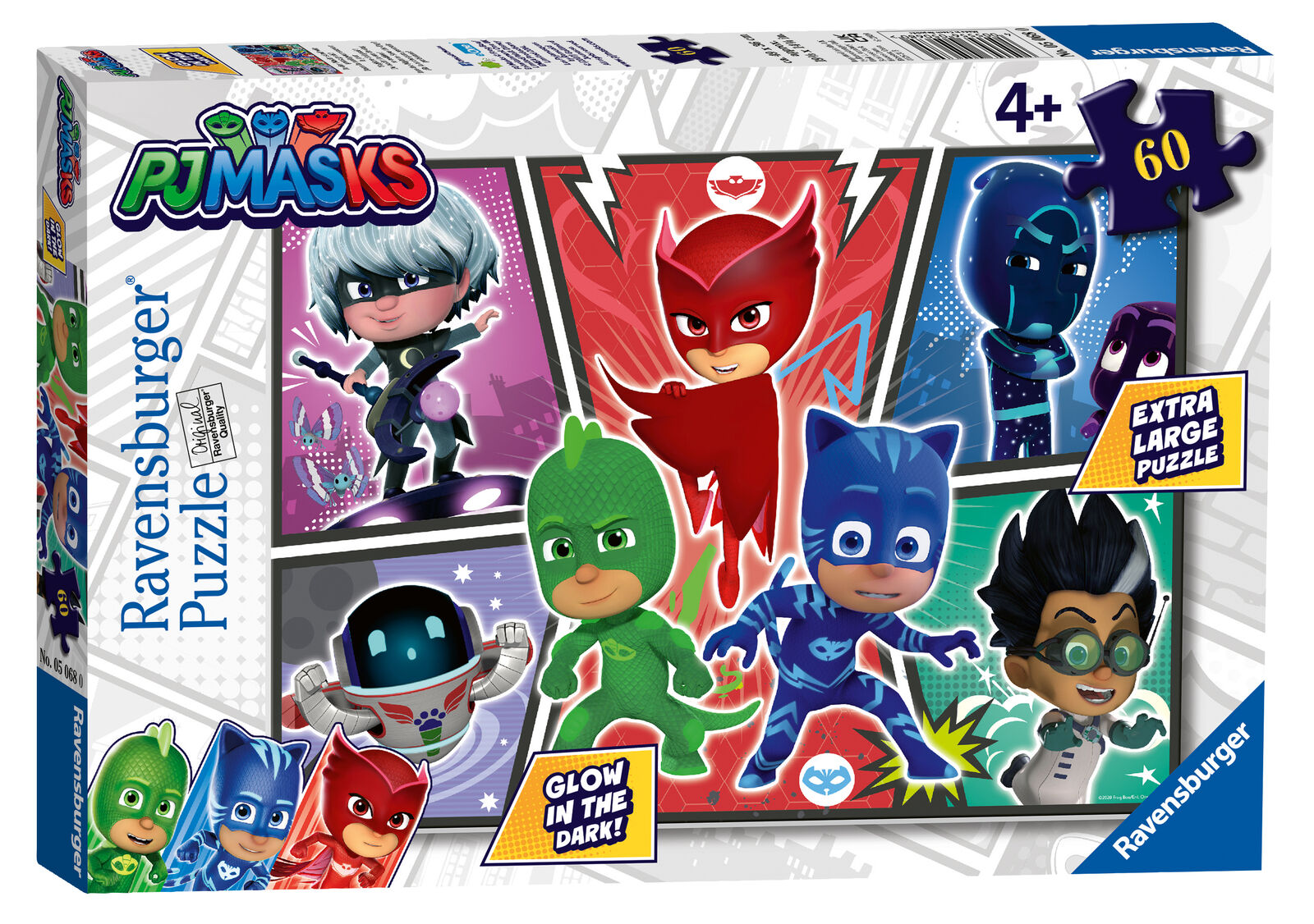 05068 Ravensburger PJ Masks 60pc Glow in the Dark Jigsaw Puzzle Children 4yrs+