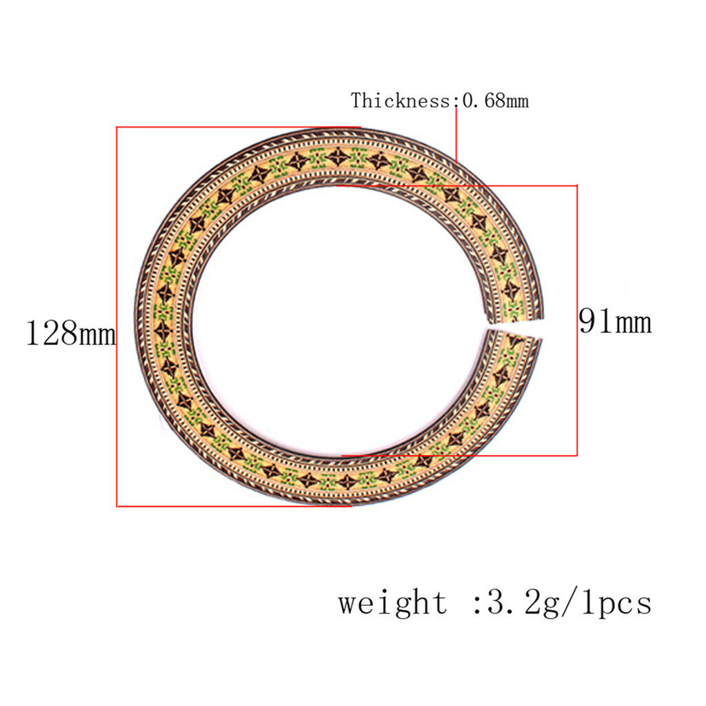 3pcs Rosette Soundhole Inlay for Classical Guitar Parts