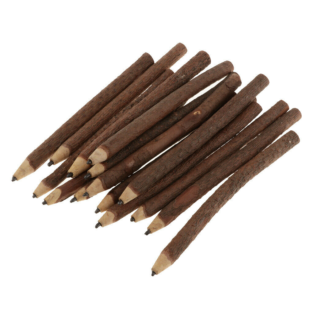 Twigs & Branches Pencils- 15 Wood Log Pencils Kids Students Gift Party Favor