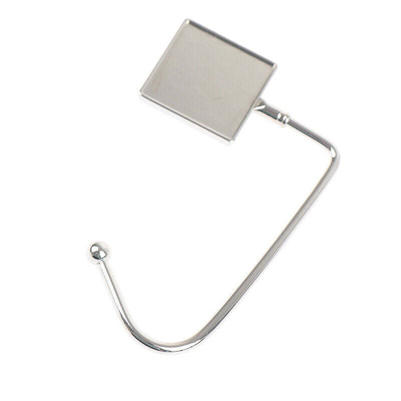 1Pc Square Metal Hanger Hook Holder Folding Bag Handbag Hook Portable Table BDA