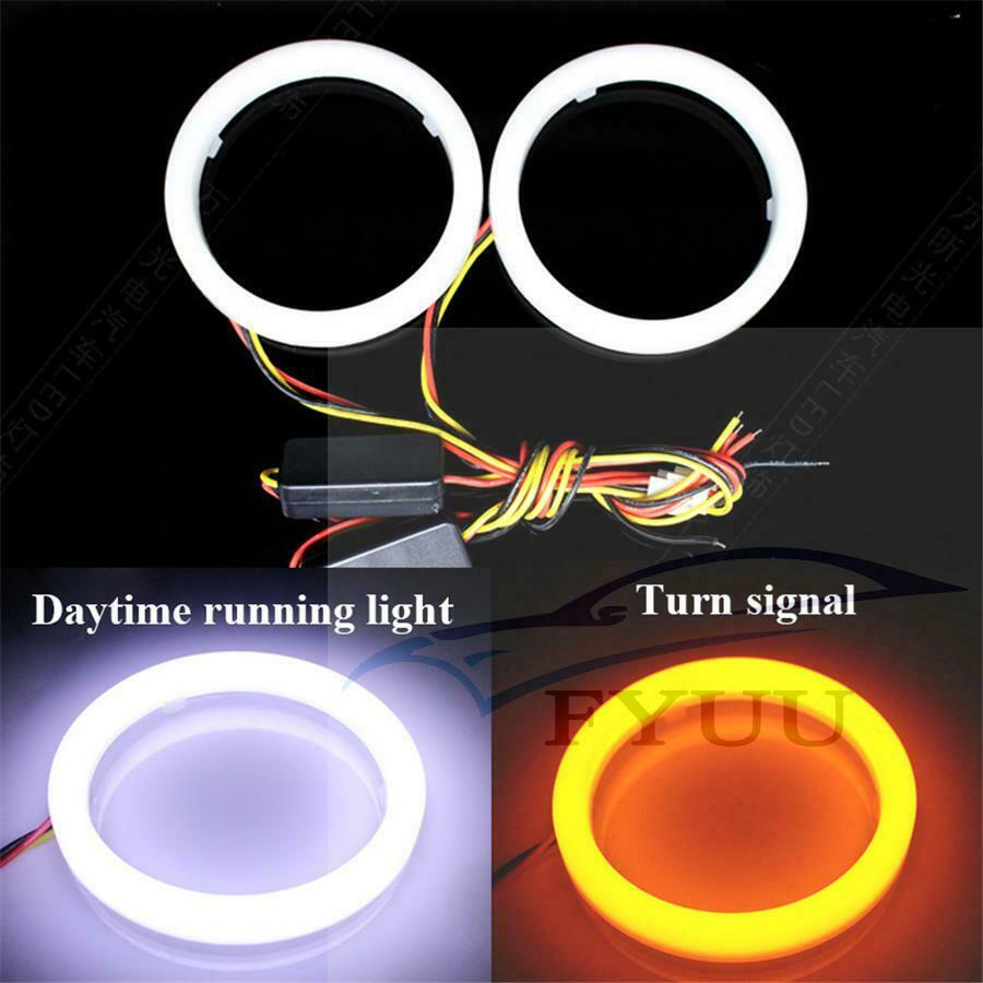 Car Headlight DRL Daytime Running Light Auto Halo Ring Angel Eyes 12V Day Light