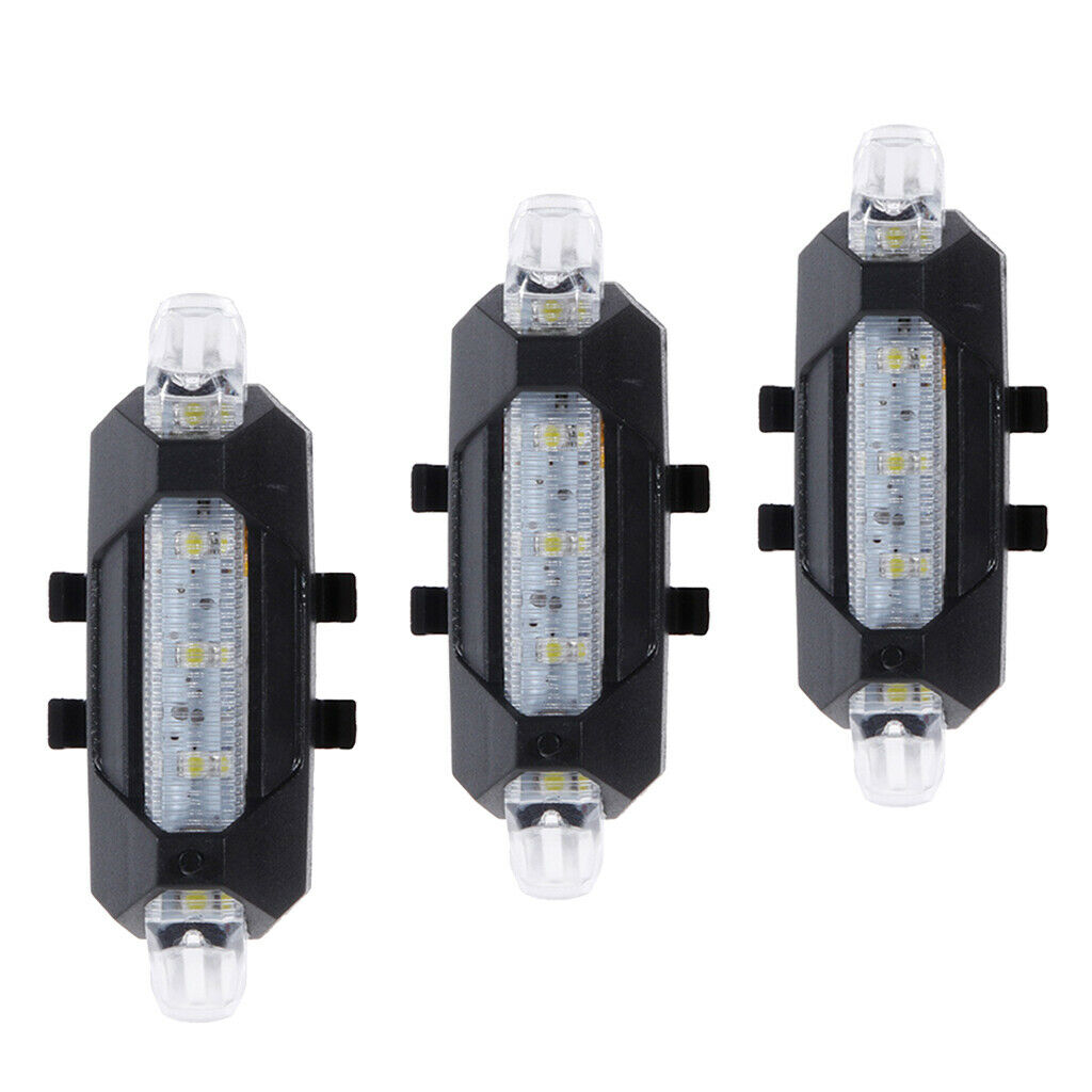 3 Pack Biking LED Rear Light Portable Taillight for within 4cm Seat Tube