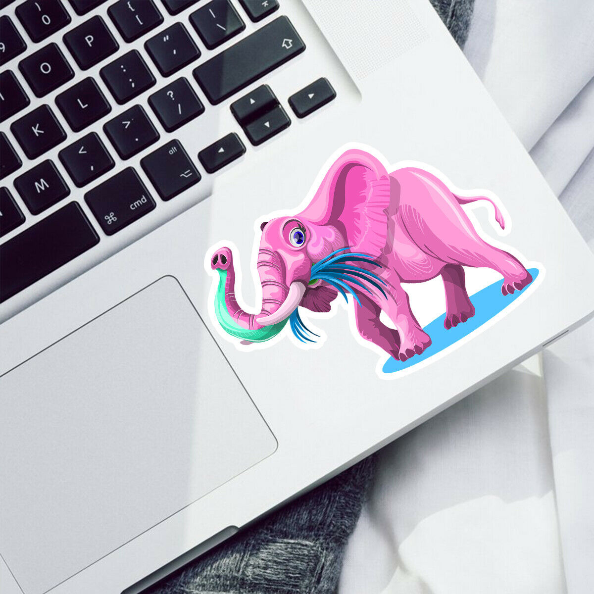 Colourful Elephant Stickers Cartoon Laptop Skateboard Water Bottle Vinyl Decals