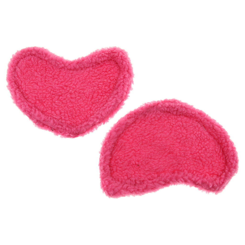 2 Pcs Small Pet Hamster Guinea Pig Warm Bed Heart Shape Sleep Mat Rose Red