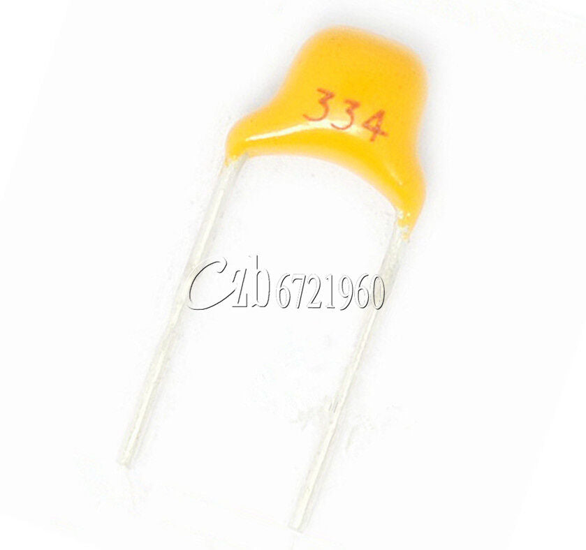 100Pcs NEW 0.33uF 330nF 334 50V Monolithic Ceramic Chip Capacitor