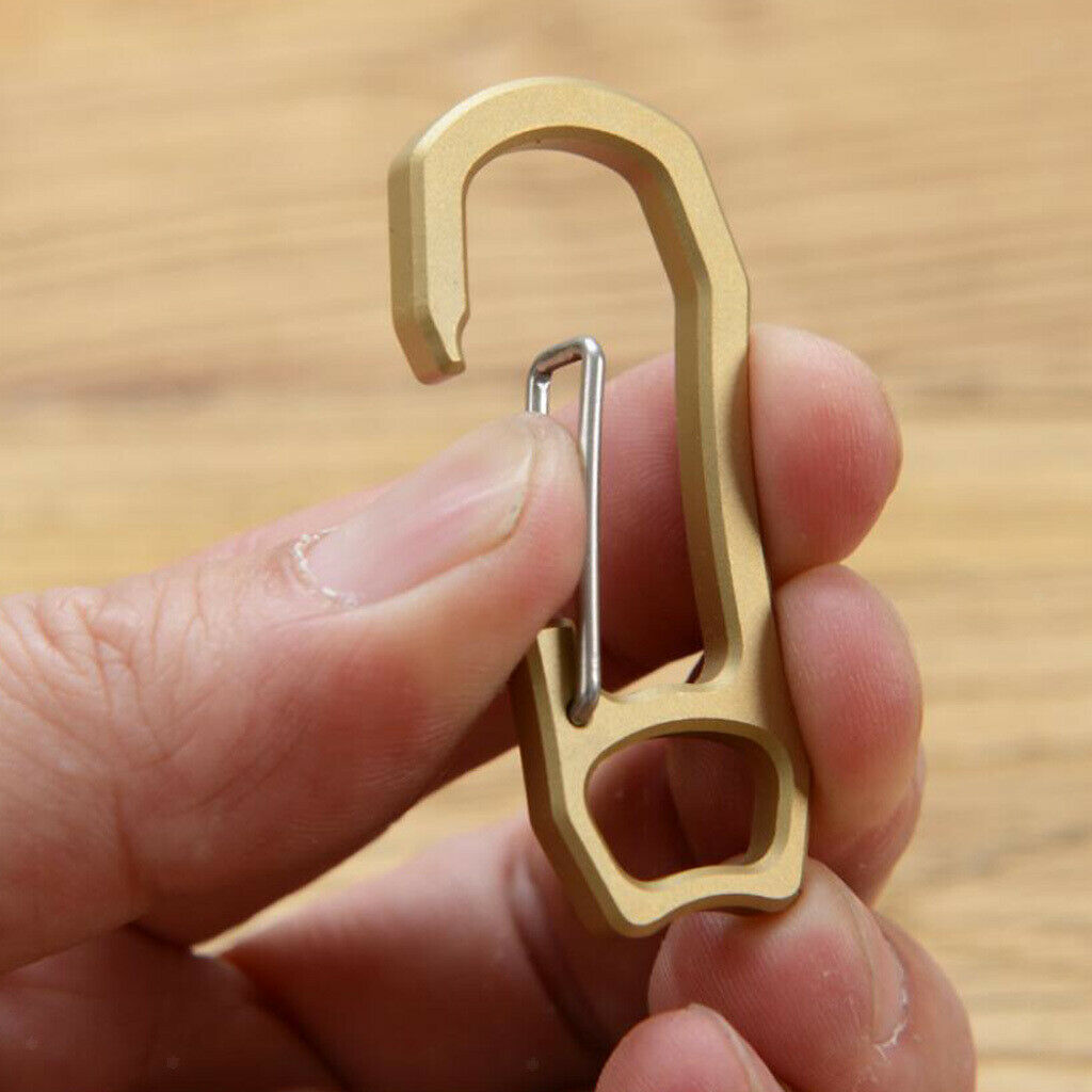 Backpack snap hook with spring lock brass key ring