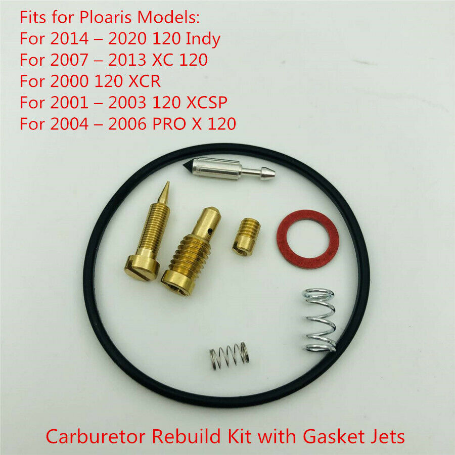 New Carburetor Rebuild Kit with Gasket Jets Repair for Ploaris XCR 120 XCR120