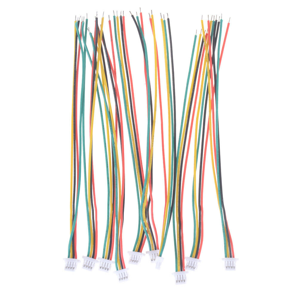 10Pcs Mini Micro JST 1.0 SH 1.0mm 4-Pin Connector Plug With Wires Cables 1.l8