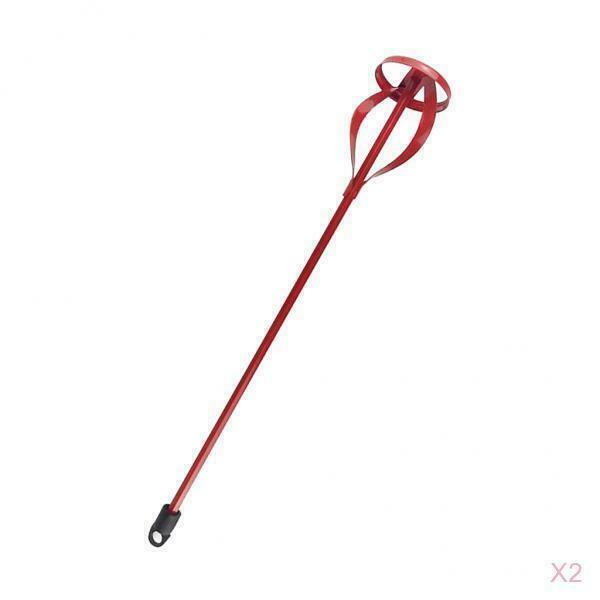 2Pcs Durable Iron Paint Mixer Stirrer Blending Stick for Mixing Paint Rubber