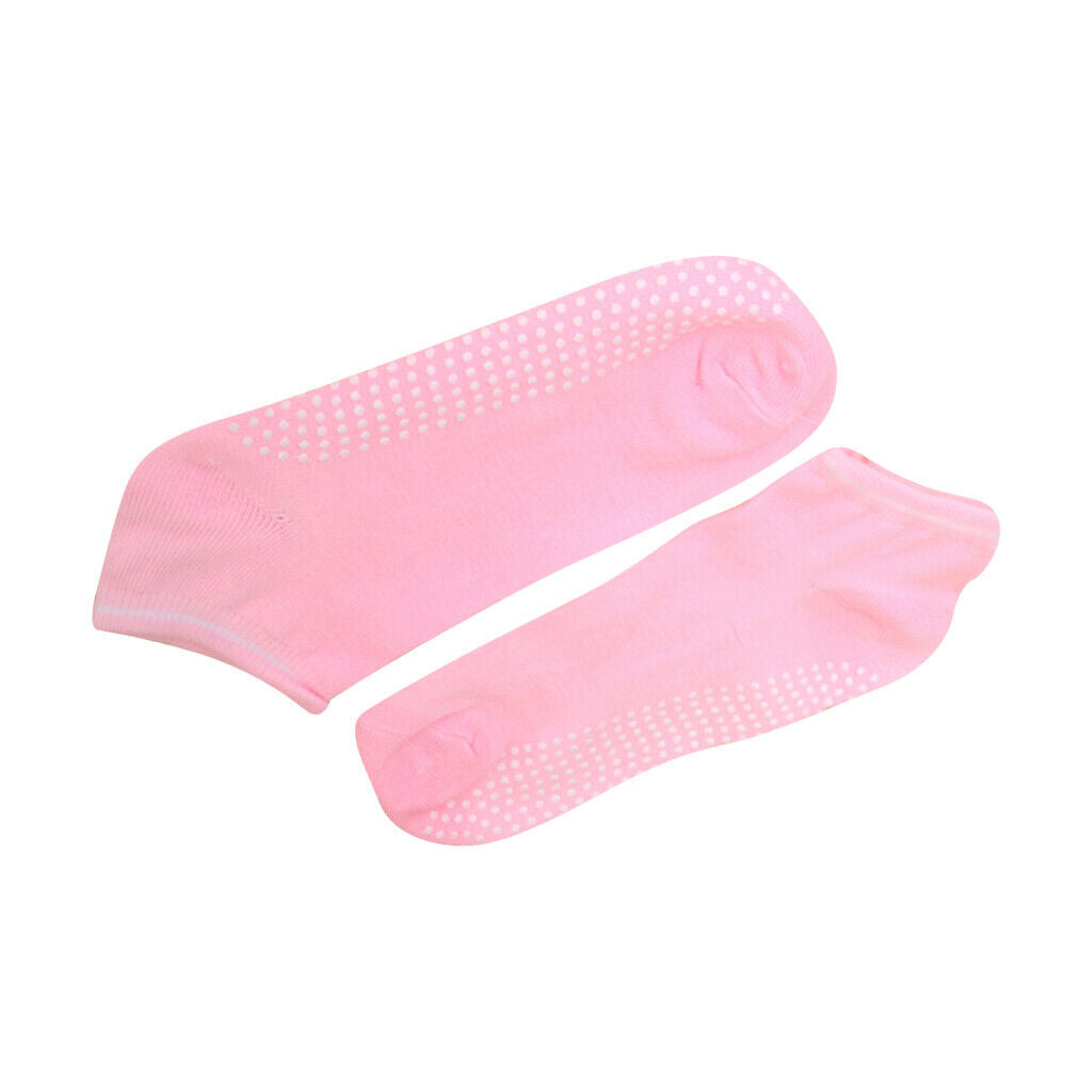 2 Pairs Women Non Slip Massage Granule Yoga Socks - Pink