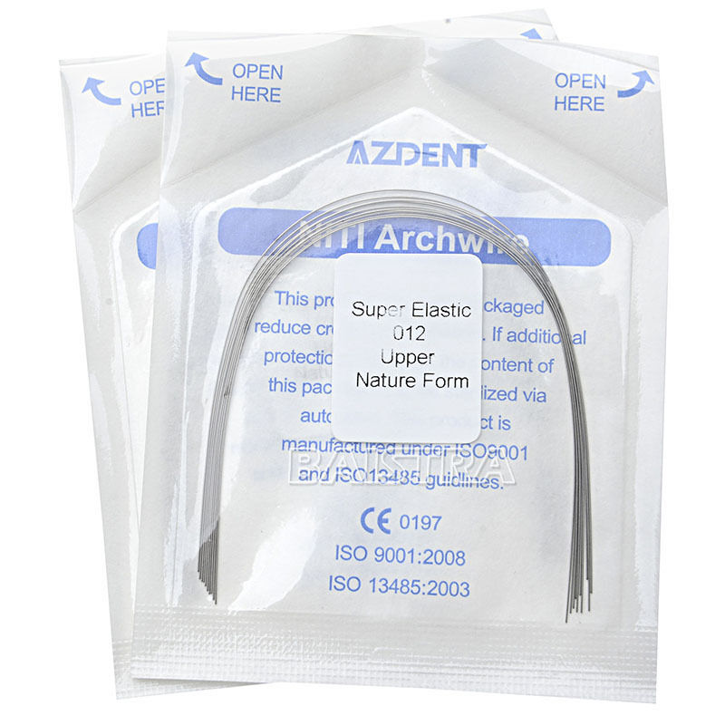 50X Dental Orthodontic Super Elastic Niti Round Natural  Arch Wires 012 Upper