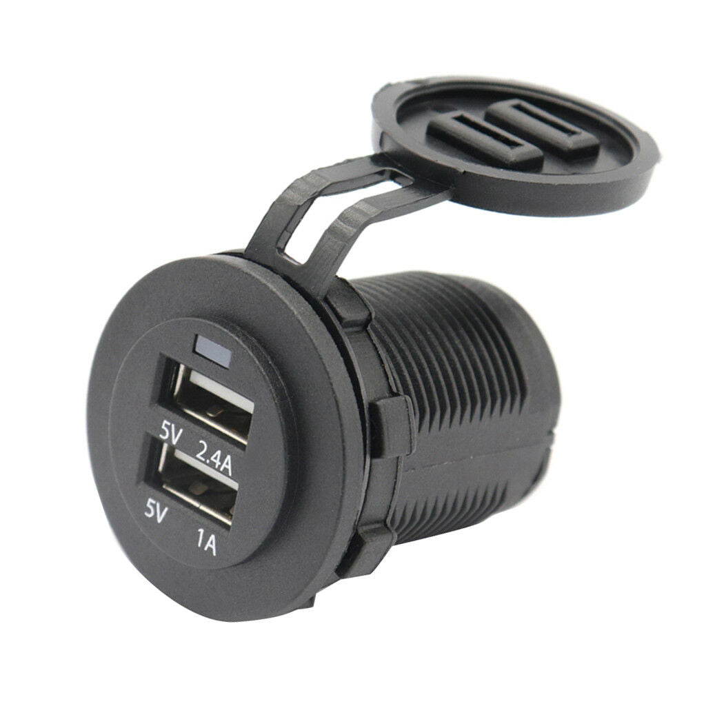 5V 3.4A Dual 2USB Charger Socket Adapter Power Outlet for ipad Car Motorcycle