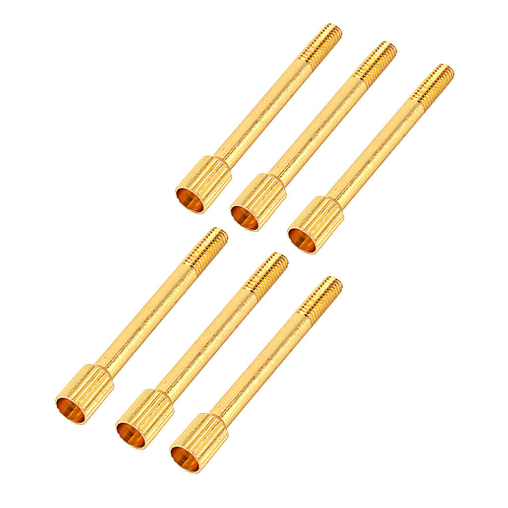 6pcs Golden Brass Guitar Tremolo Bridge Saddle Clamp Locking String Screws