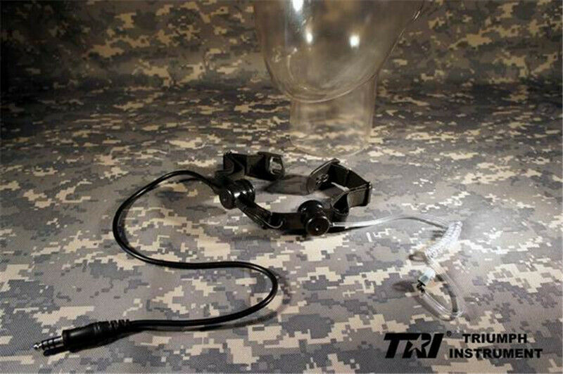 Hot TRI LASH â…¡ Earphone Air Duct Throat Microphone Headset For PRC 152 148 Radio