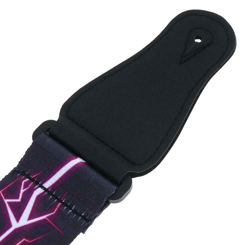 Universal Printing Electric Bass Guitar Strap w/ Cool Purple Lightning Pattern