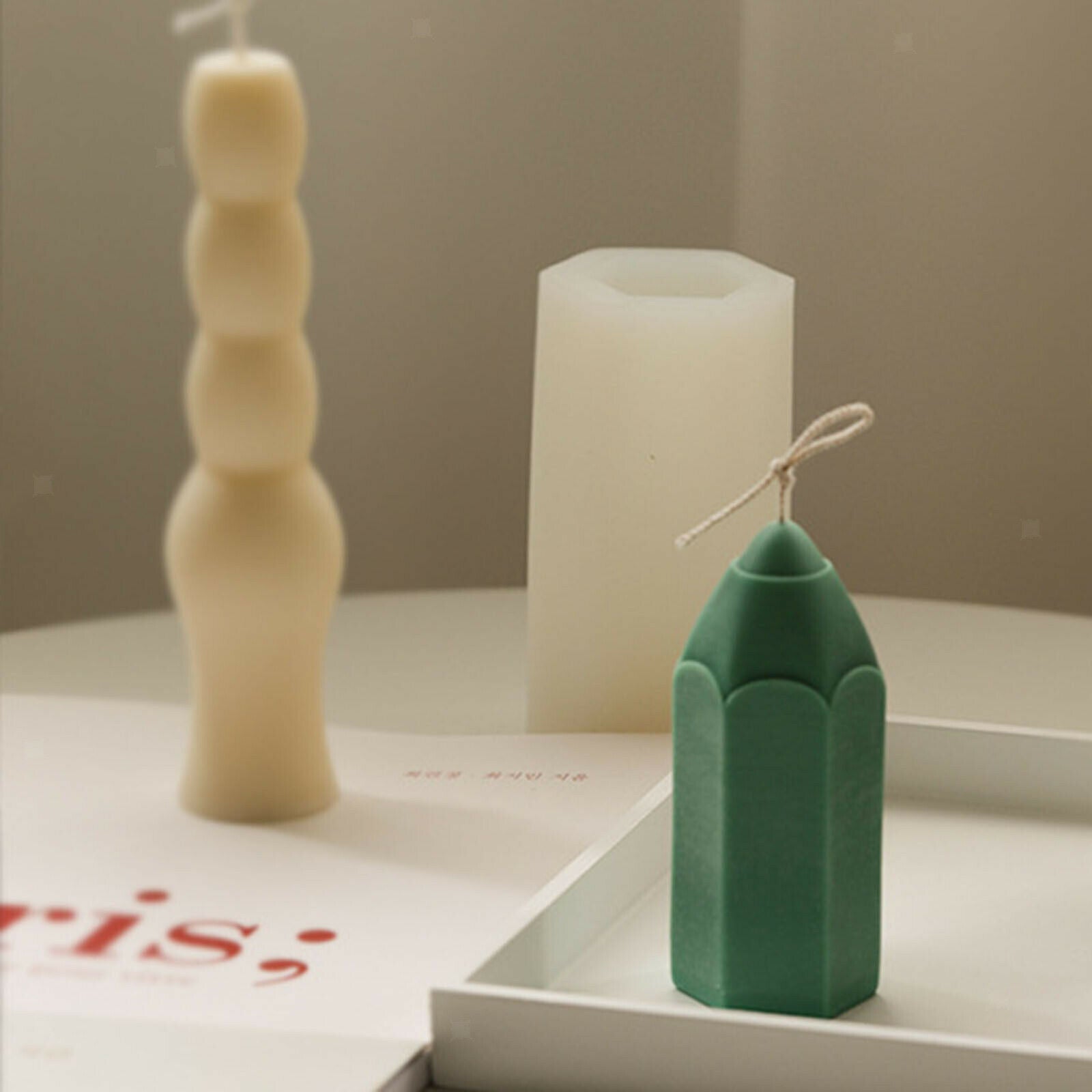 Silicone Pencil Candle Candle Mold Wax Mould Crafts Casting Epoxy Molds