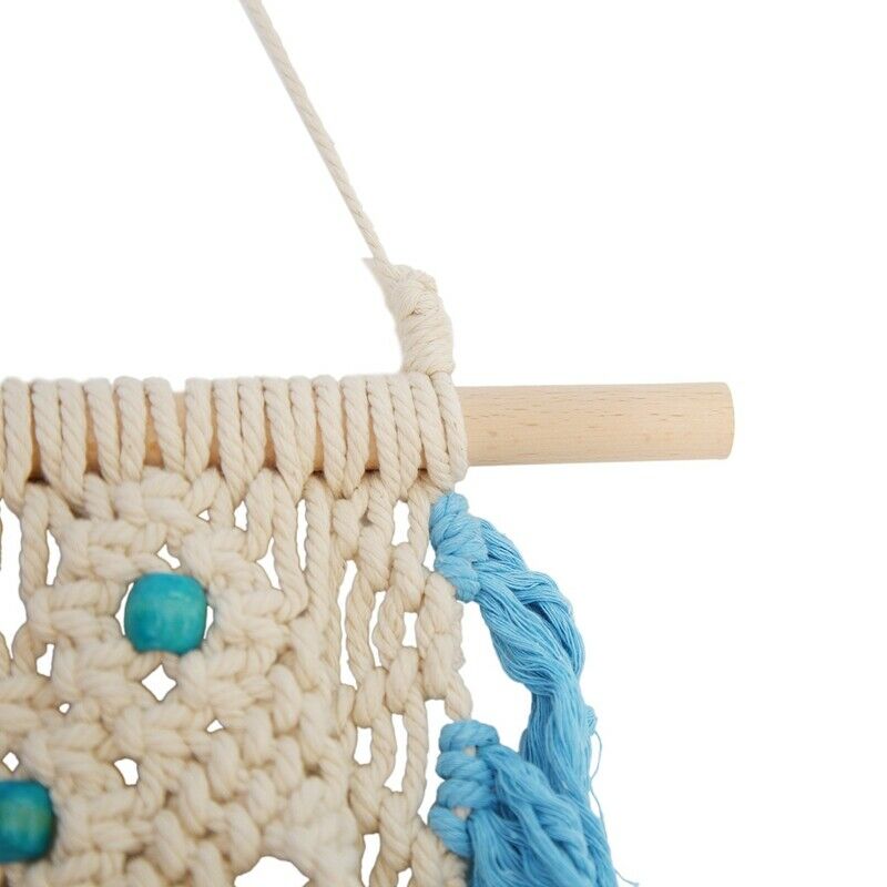 Hand Kted Macrame Wall Art Handmade Cotton Bohemian Wall Hanging Tapestry WithI2