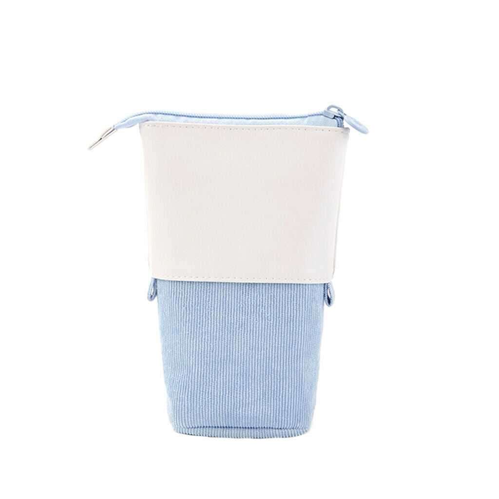 5pcs Stand up Pencil Telescopic Holder Case Stationery Case Makeup Bag