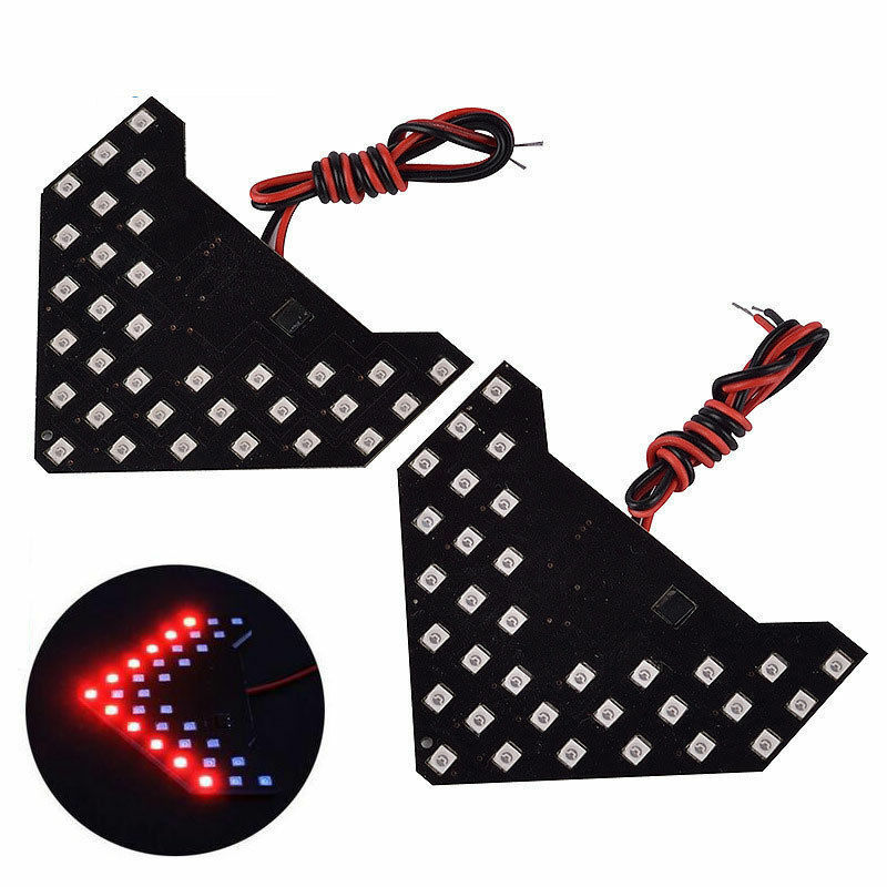 2 Super Red 33-SMD Sequential LED Arrows for Car Side Mirror Turn Signal Lights