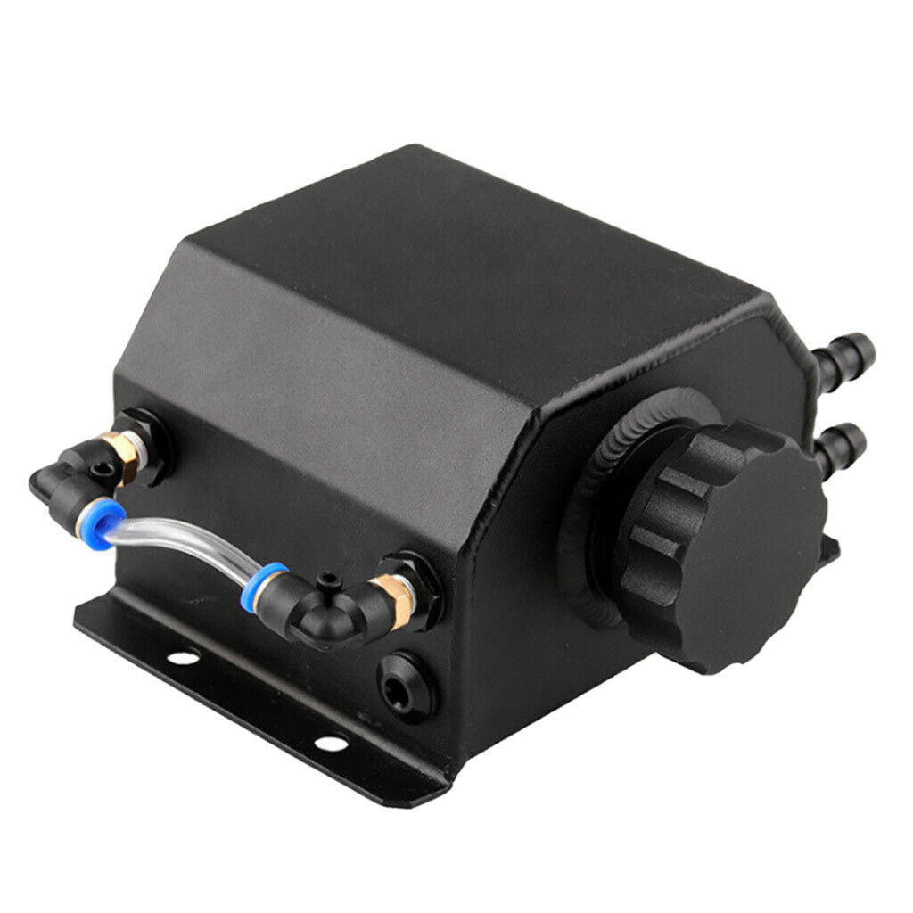 High Performance 1L T6061 Aluminum Coolant Bottle Water Tank Black NEW
