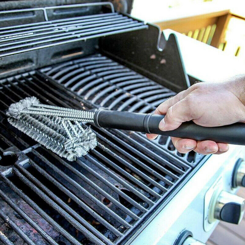 1PC Barbecue BBQ Cleaning Brush,3 in1 Outdoor Grill Cleaner BBQ Cleaning Br TH