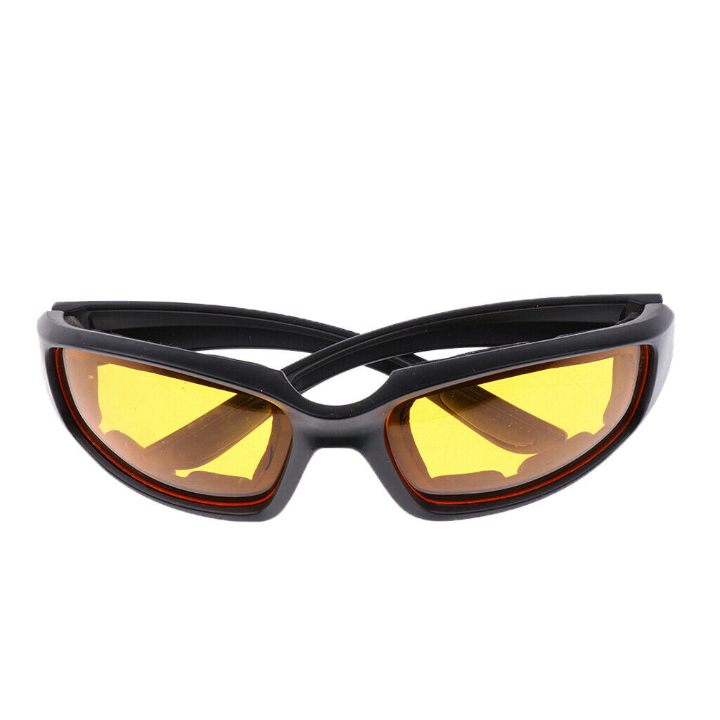 3 pieces of padded foam wind resistant motorcycle sunglasses